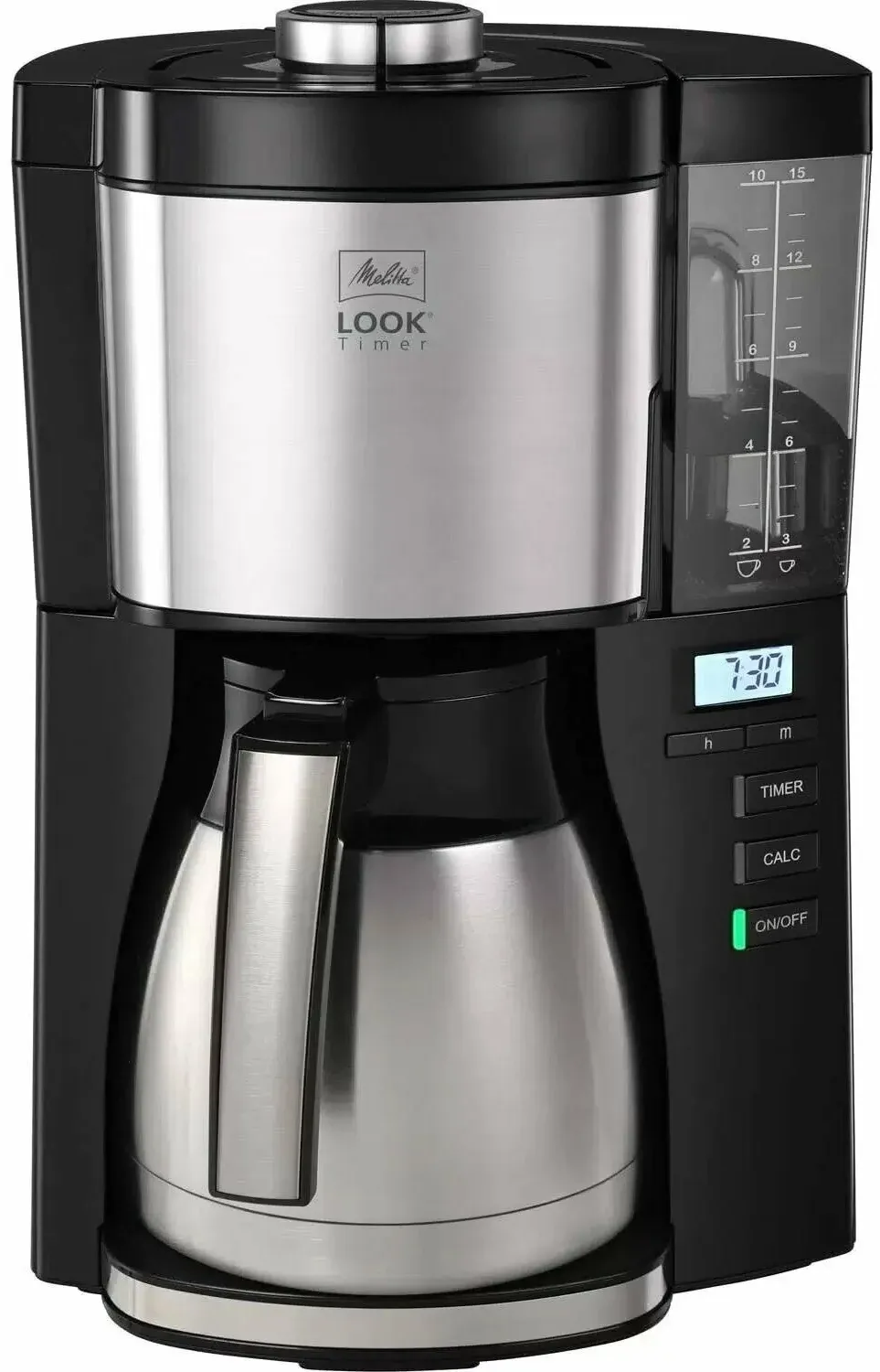 Кофеварка капельная Melitta Look V Therm Timer Black Filter 1000Вт черный/нержавеющая сталь