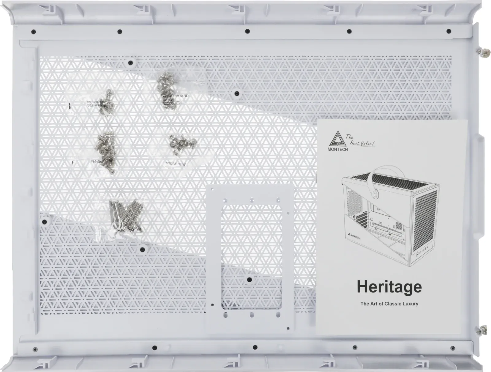 Корпус Montech Heritage PRO W белый без БП mATX 5x120mm 2x140mm 2xUSB3.0 audio bott PSU - фото 8
