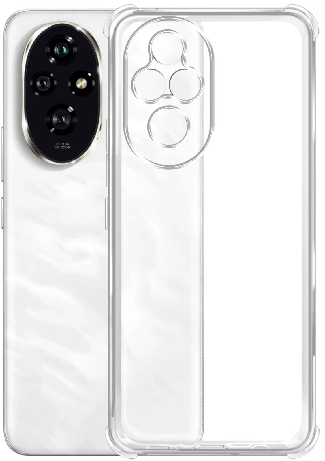 Чехол клип-кейс BoraSCO для Honor 200 Bumper Case прозрачный 73617