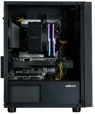 Корпус Zalman ZM-T3 Plus черный без БП mATX 2xUSB2.0 1xUSB3.0 audio front door bott PSU - фото 8