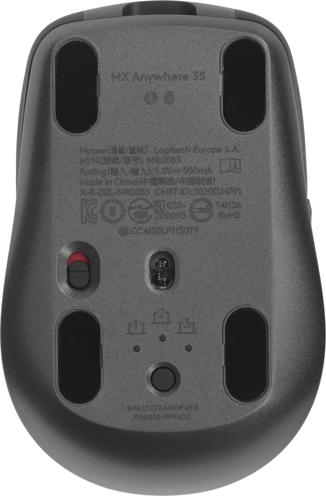 Мышь Logitech MX Anywhere 3S графитовый оптическая 8000dpi silent беспров. BT/Radio USB для ноутбука 5but 910-006938 - фото 3