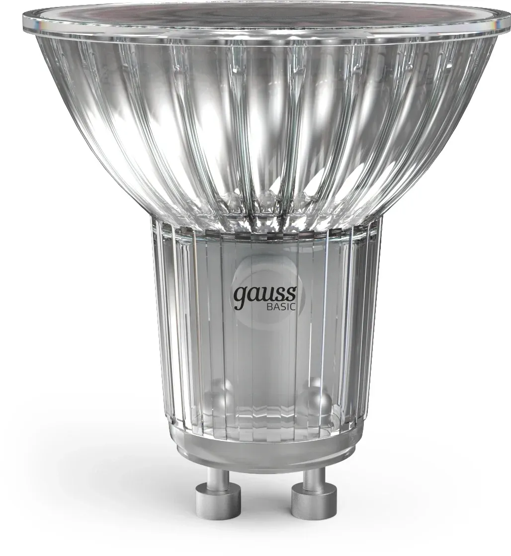 Лампа светодиодная Gauss Basic 6Вт цок.:GU10 софит 220B св.свеч.бел.нейт. упак.:10шт 10106262 - фото 2