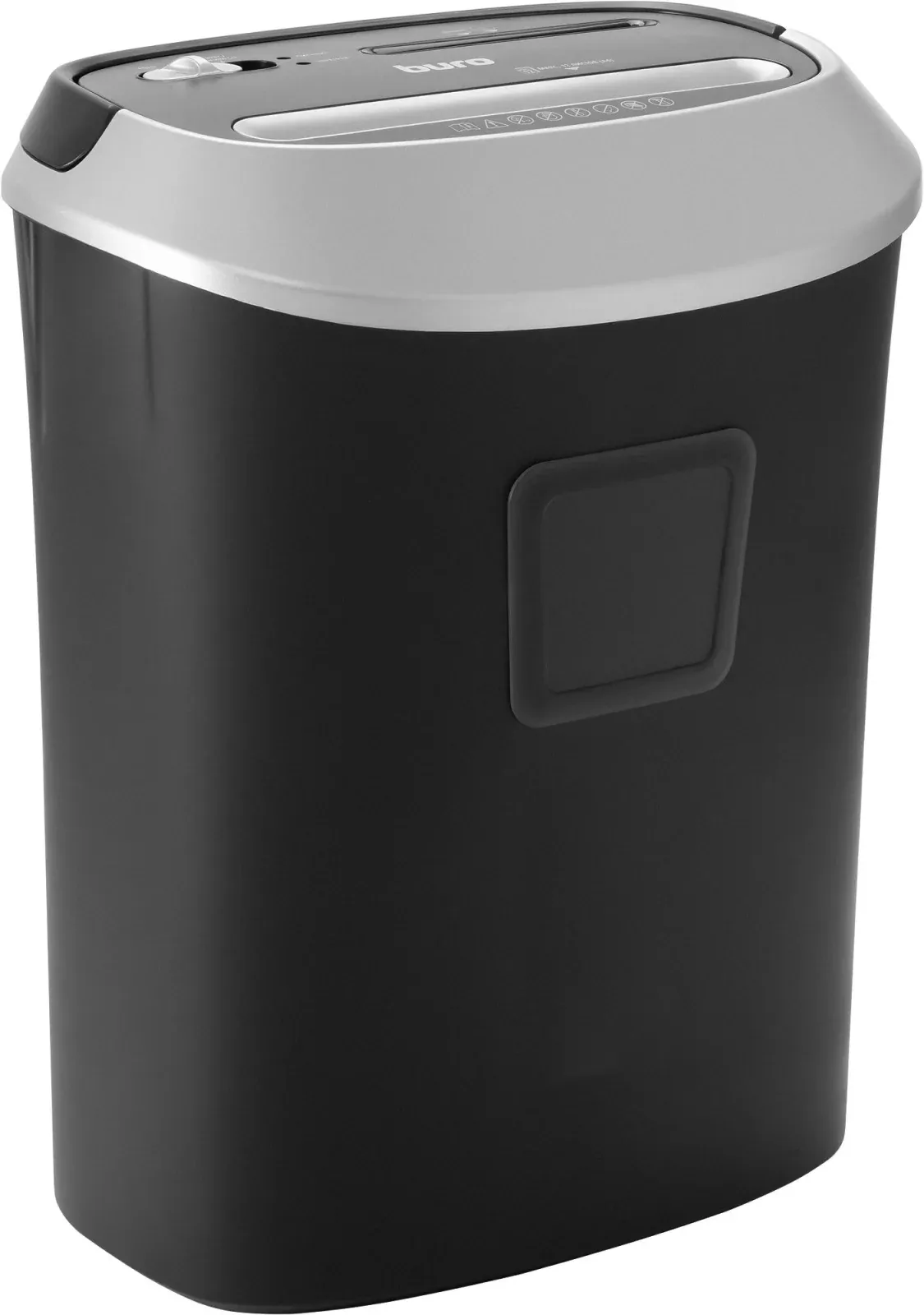 Шредер Buro Office BU-S1201 черный/серебристый с автоподачей секр.P-4 фрагменты 12лист. 25лтр. скрепки скобы пл.карты CD - фото 2