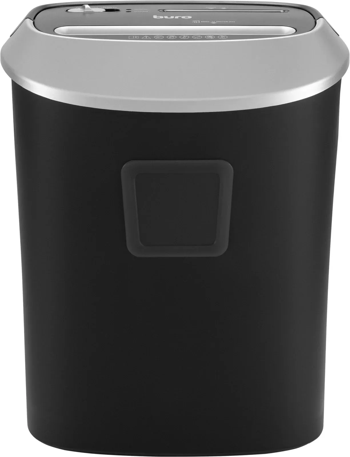 Шредер Buro Office BU-S1201 черный/серебристый с автоподачей секр.P-4 фрагменты 12лист. 25лтр. скрепки скобы пл.карты CD - фото 4