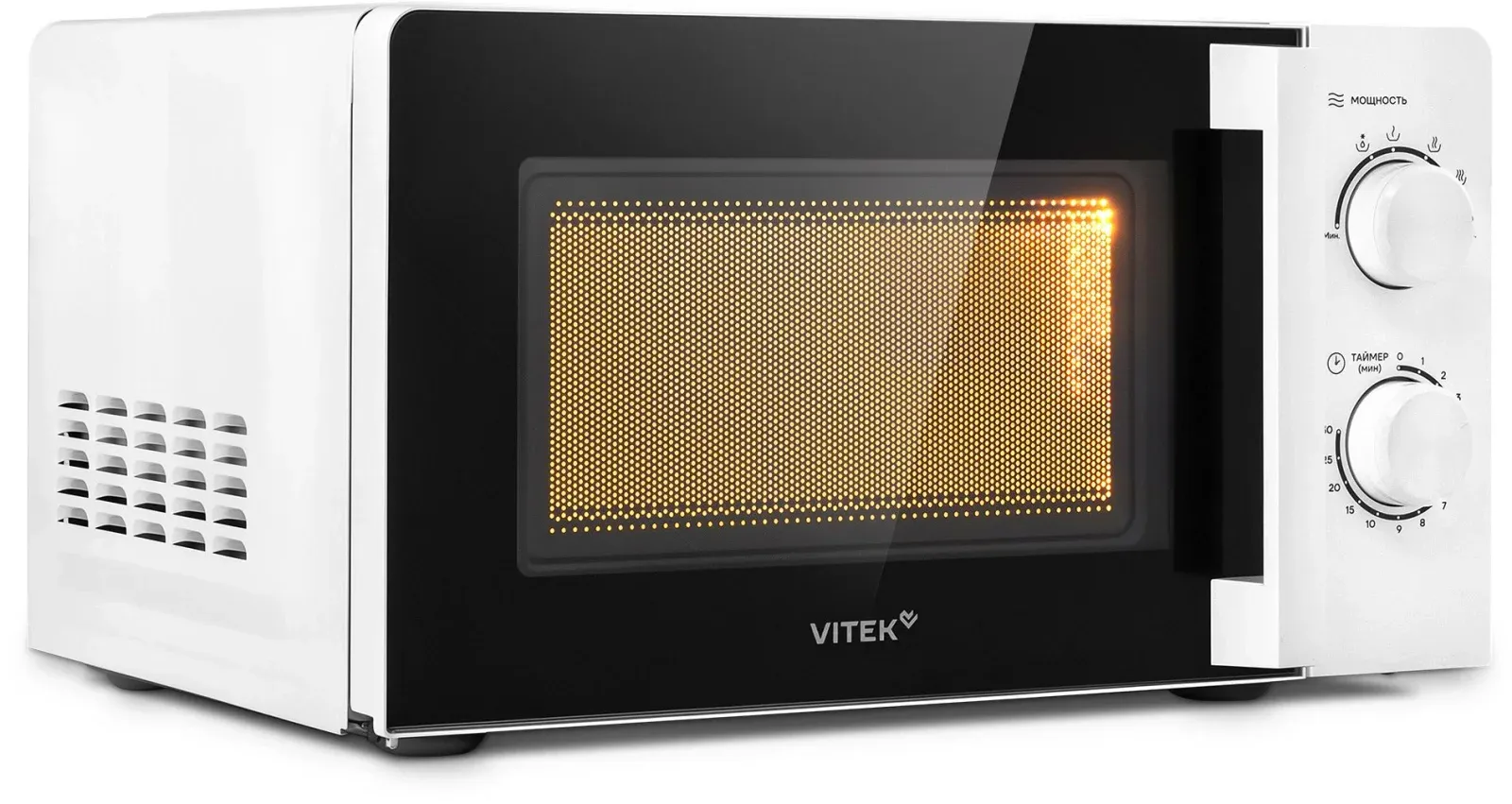 Микроволновая Печь Vitek VT-MW0120 20л. 700Вт белый/серебристый, 20 л - фото 3