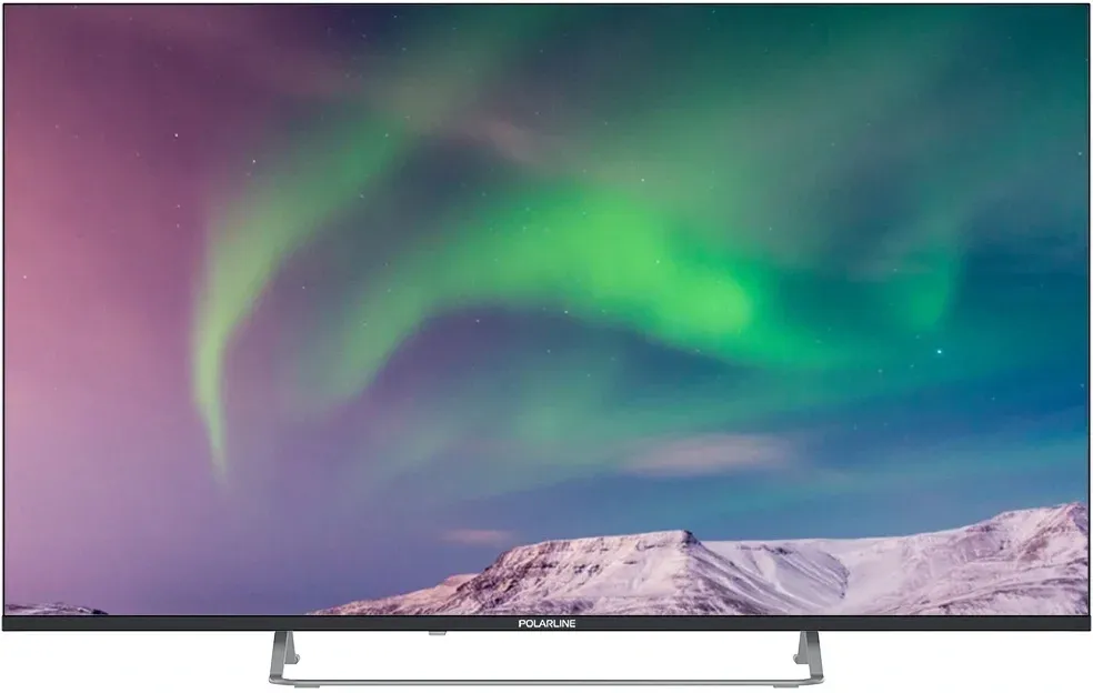 Телевизор QLED PolarLine 50 50PQ71STC-SM черный/серебристый 4K Ultra HD 60Hz DVB-T DVB-T2 DVB-C DVB-S2 USB WiFi Smart TV RUS - фото 1