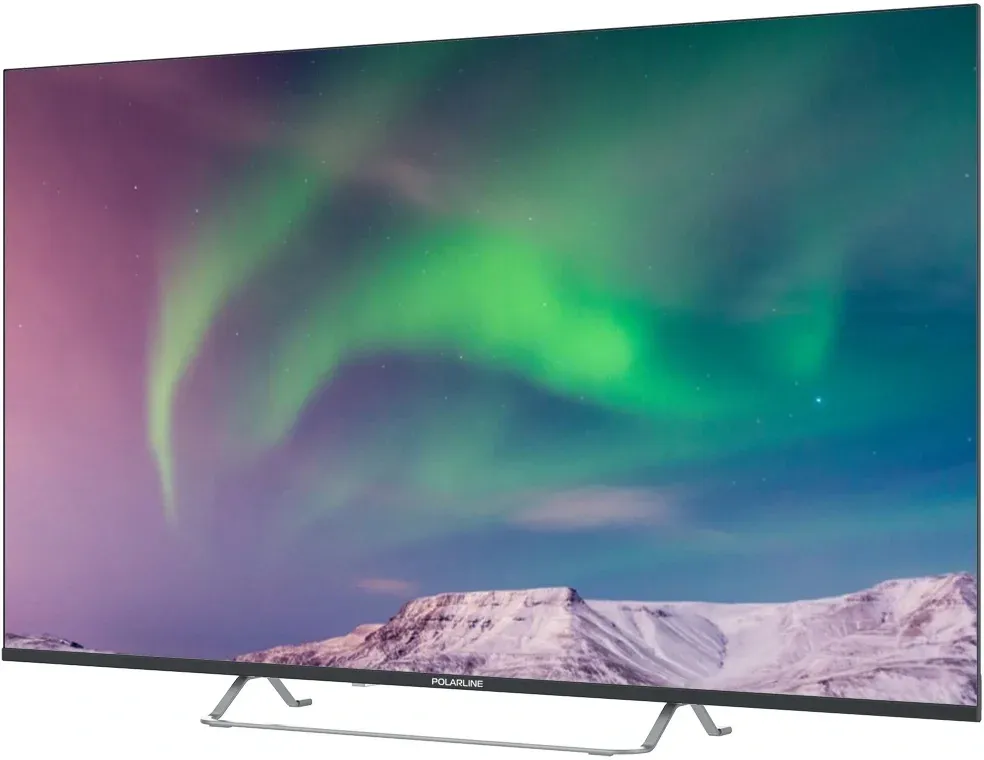 Телевизор QLED PolarLine 55 55PQ71STC-SM Frameless черный 4K Ultra HD 60Hz DVB-T DVB-T2 DVB-C DVB-S2 USB WiFi Smart TV RUS - фото 2