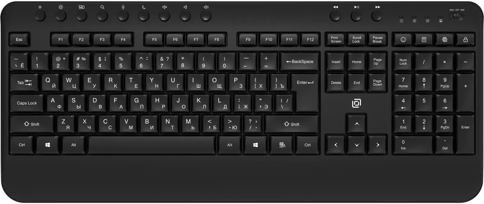 Клавиатуры OKLICK K257W черный