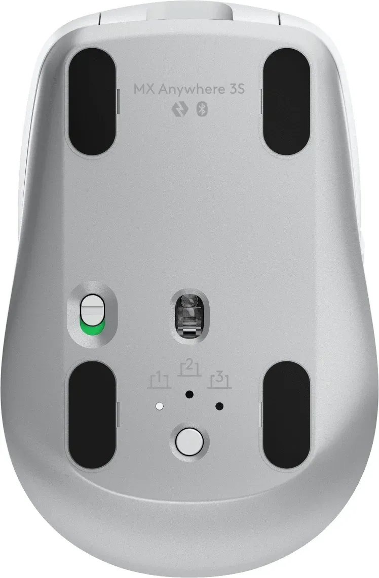 Мышь Logitech MX Anywhere 3S BT светло-серый оптическая 8000dpi беспров. BT/Radio USB для ноутбука 6but - фото 8
