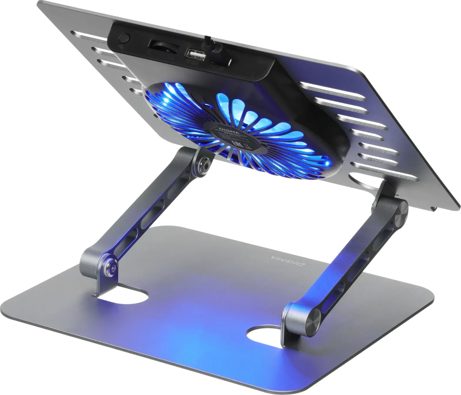 Подставки для ноутбуков DIGMA D-NCP170-1xRGB110 серый - фото 4
