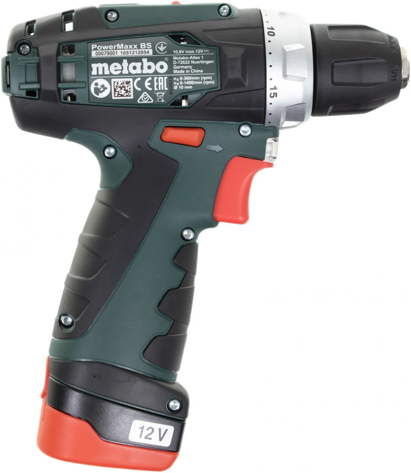 Дрель-шуруповерт Metabo PowerMaxx BS аккум. патрон:быстрозажимной 600079550 - фото 3