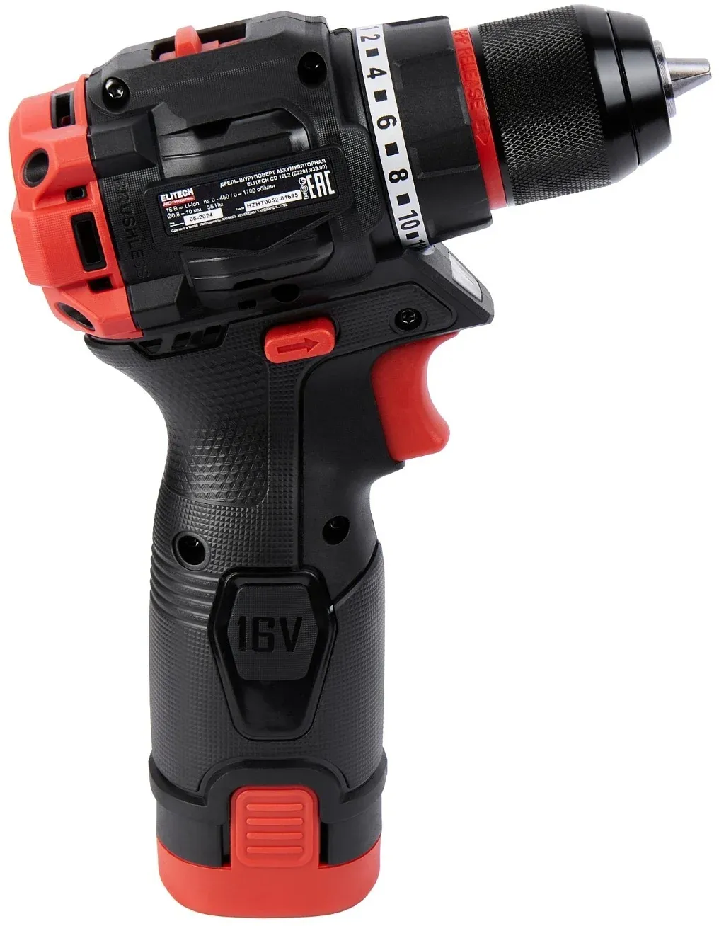 Дрель-шуруповерт Elitech CD 16L2 E2201.039.01 32Вт аккум. патрон:быстрозажимной кейс в комплекте 205715 - фото 3