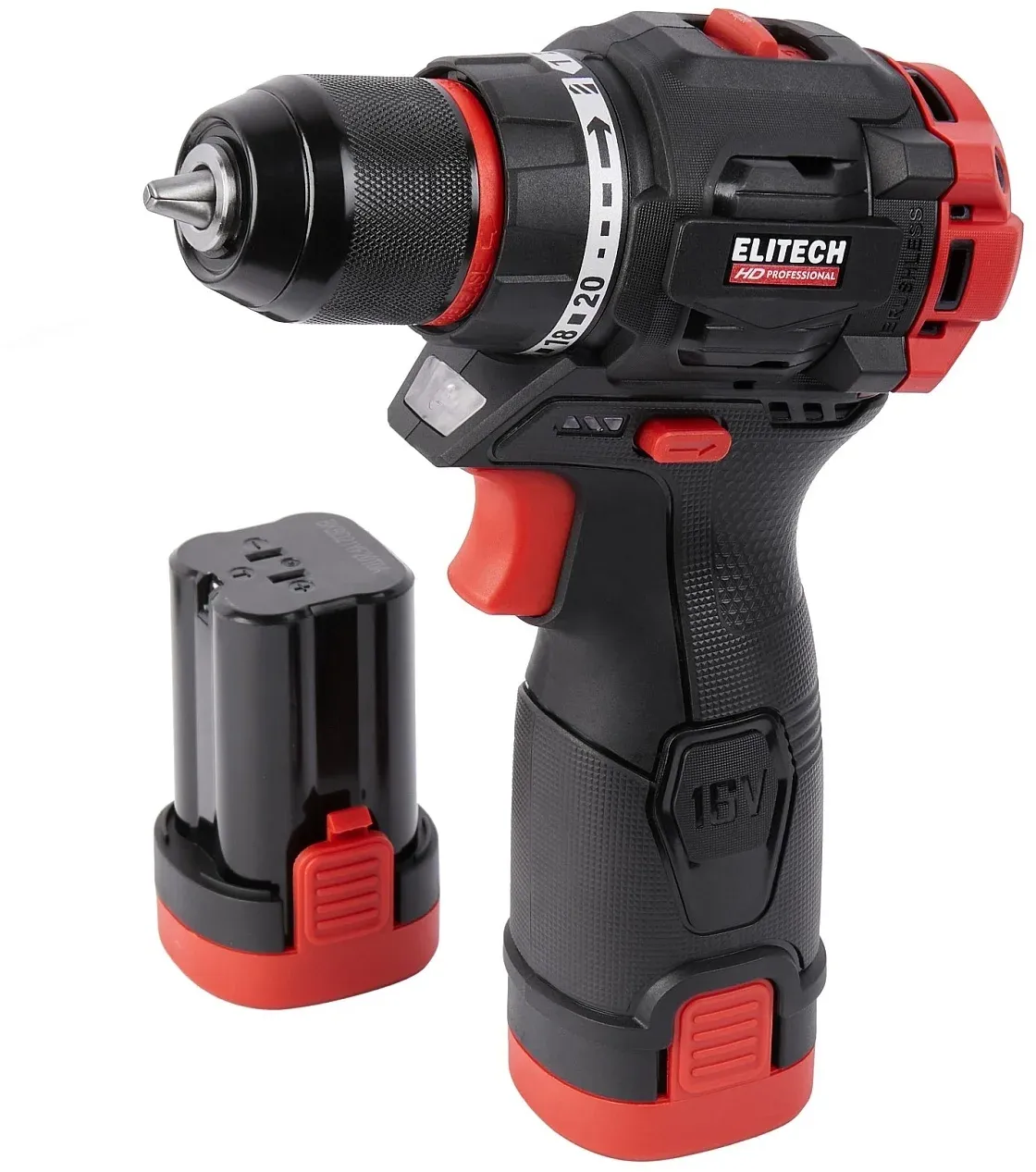 Дрель-шуруповерт Elitech CD 16L2 E2201.039.01 32Вт аккум. патрон:быстрозажимной кейс в комплекте 205715 - фото 5