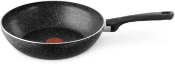 Сковорода ВОК WOK Tefal Brut Э 04236628 круглая 28см покрытие: Mineralia без крышки черный 9100054292 - фото 8