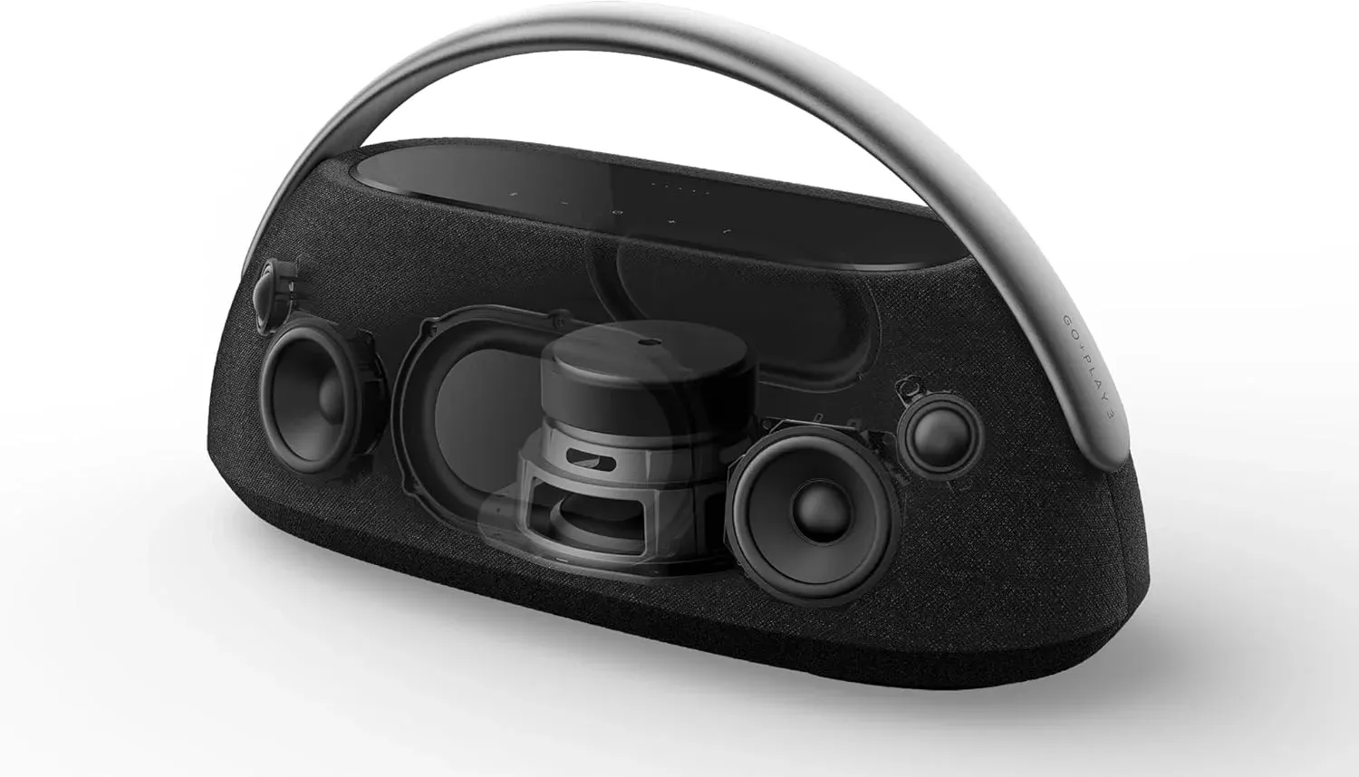 Колонка порт. Harman Kardon Go + Play 3 черный 160W 2.1 BT/3.5Jack 10м HKGOPLAY3BLKUK - фото 1