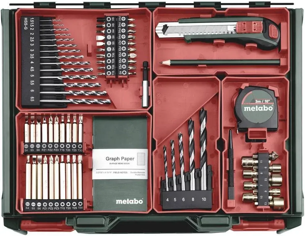 Дрель ударная Metabo BS 18 Set патрон:быстрозажимной реверс кейс в комплекте 602207710 - фото 3