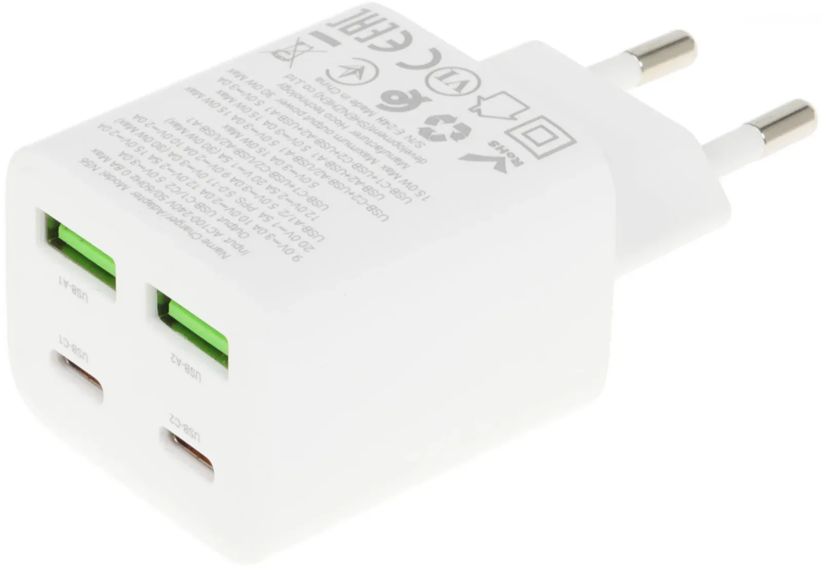 Сетевое зар./устр. Hoco N56 Fundador 30W 3A PD 2xUSB/USB type-C универсальное белый 32508 - фото 2
