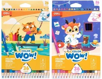 Карандаши цв. Deli EC138-36 Colorwow 3мм трехгран. 36цв. карт.кор. 36шт 36 карандашей - фото 6