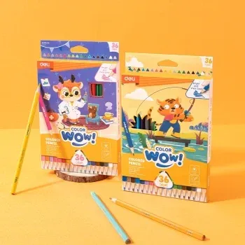 Карандаши цв. Deli EC138-36 Colorwow 3мм трехгран. 36цв. карт.кор. 36шт 36 карандашей - фото 8