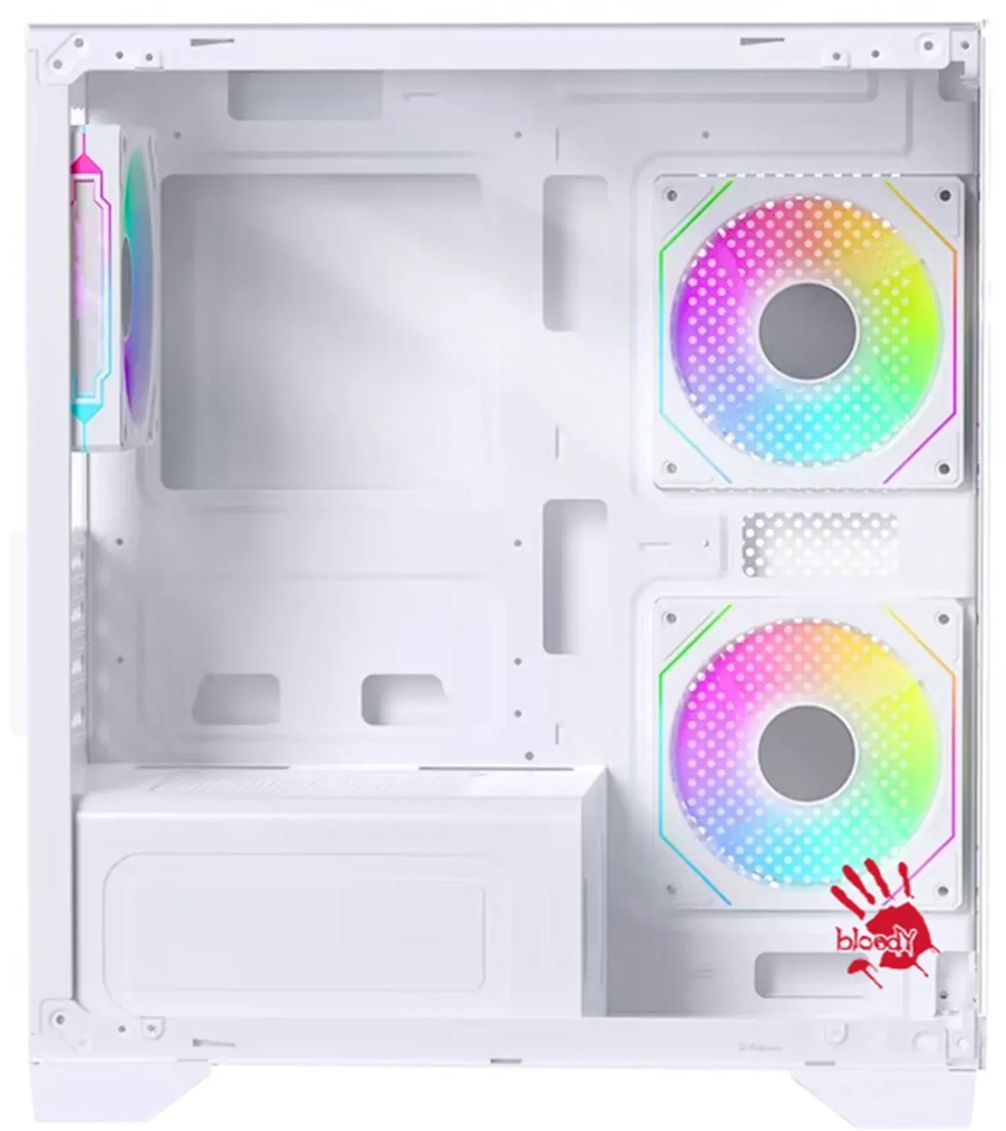 Корпус Bloody BD-CC103F белый без БП mATX 7x120mm 1xUSB2.0 1xUSB3.0 audio bott PSU - фото 2