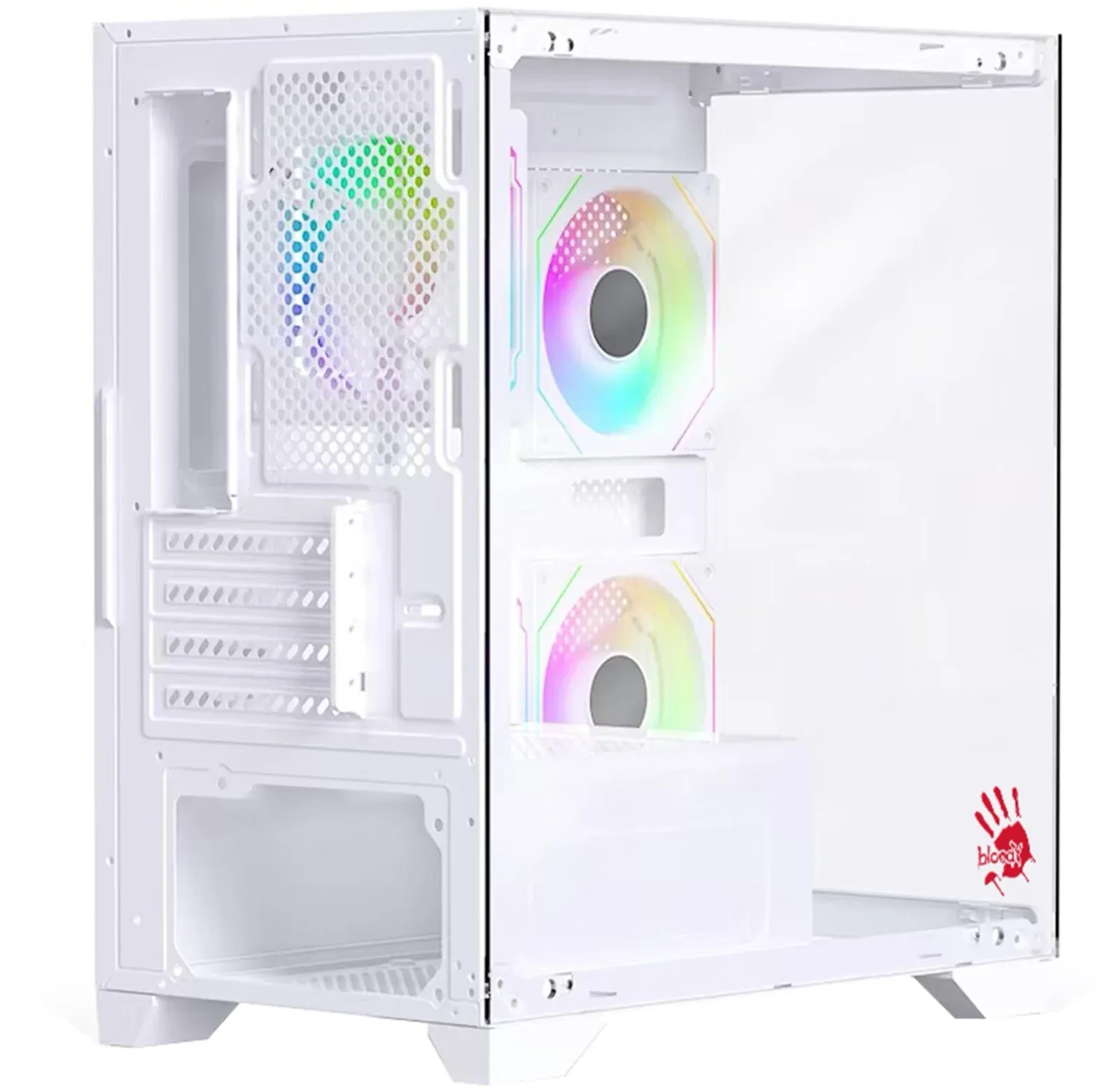 Корпус Bloody BD-CC103F белый без БП mATX 7x120mm 1xUSB2.0 1xUSB3.0 audio bott PSU - фото 3