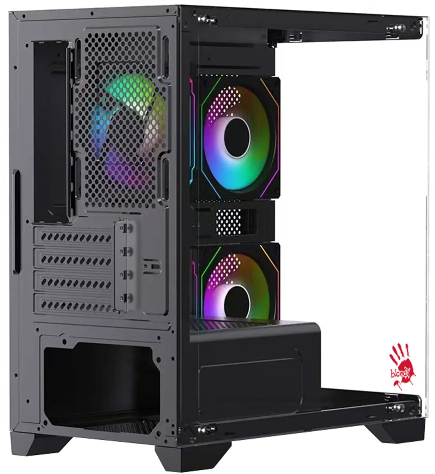 Корпус Bloody BD-CC103F черный без БП mATX 7x120mm 1xUSB2.0 1xUSB3.0 audio bott PSU - фото 3