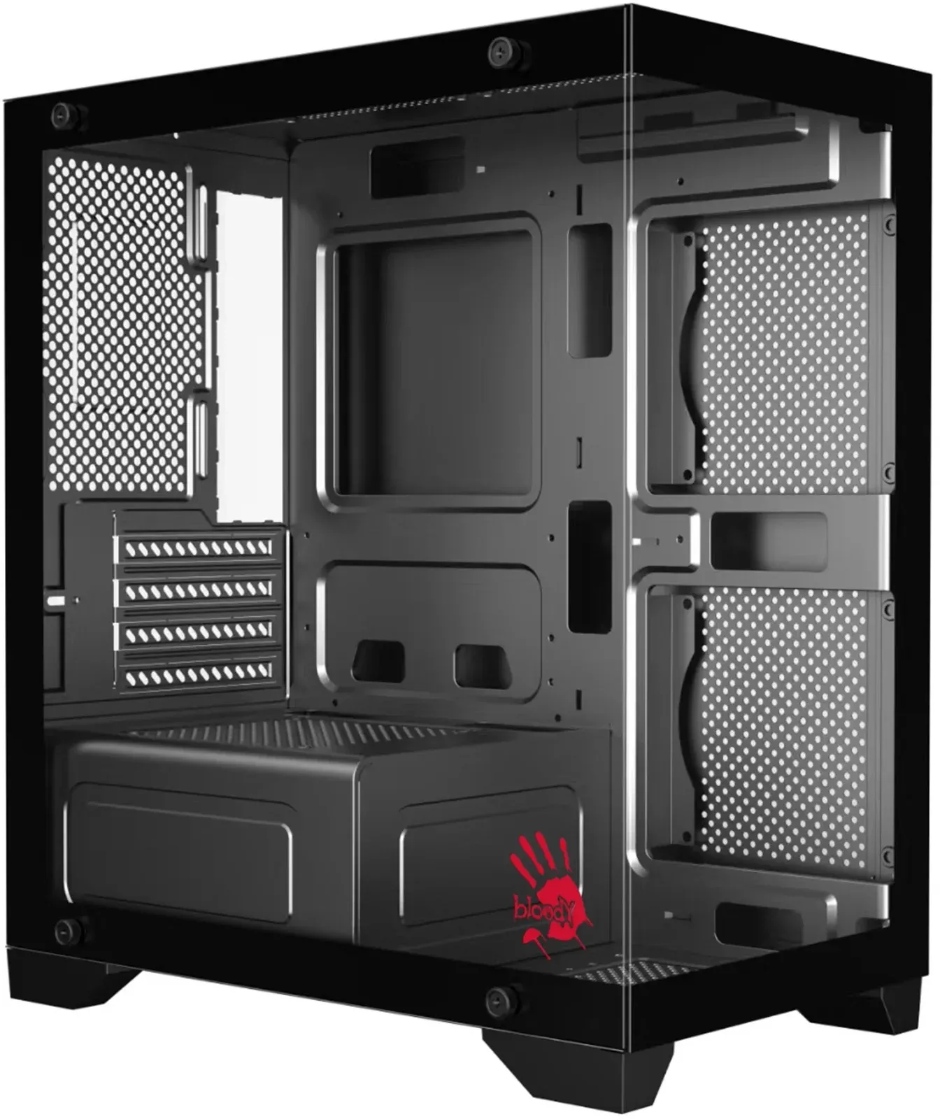 Корпус Bloody BD-CC103F черный без БП mATX 7x120mm 1xUSB2.0 1xUSB3.0 audio bott PSU - фото 6