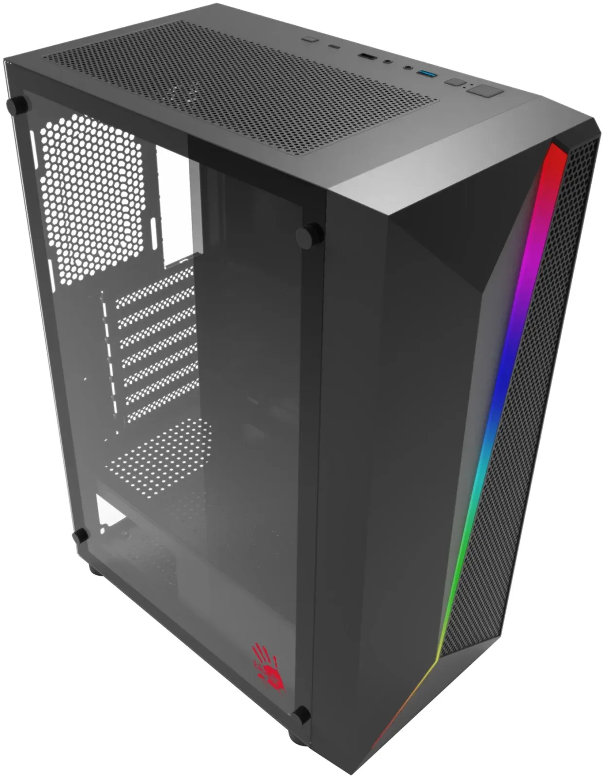 Корпус Bloody BD-CC106 черный без БП ATX 8x120mm 1xUSB2.0 1xUSB3.0 audio bott PSU - фото 3