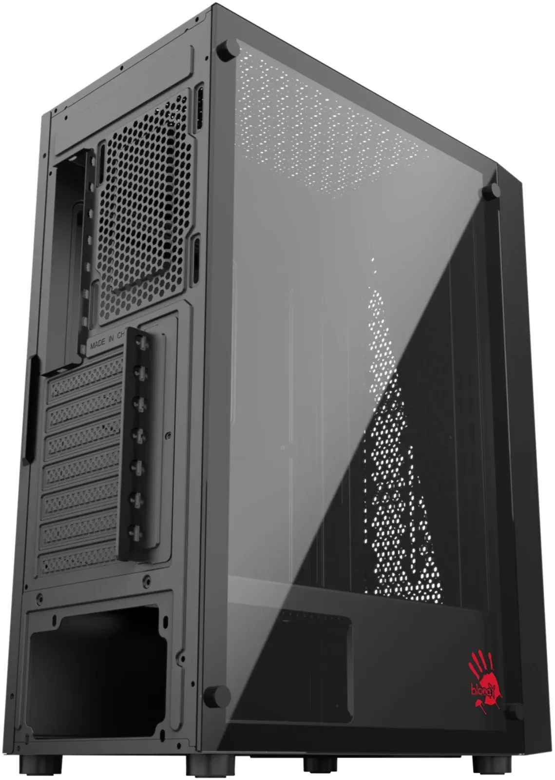Корпус Bloody BD-CC106 черный без БП ATX 8x120mm 1xUSB2.0 1xUSB3.0 audio bott PSU - фото 6