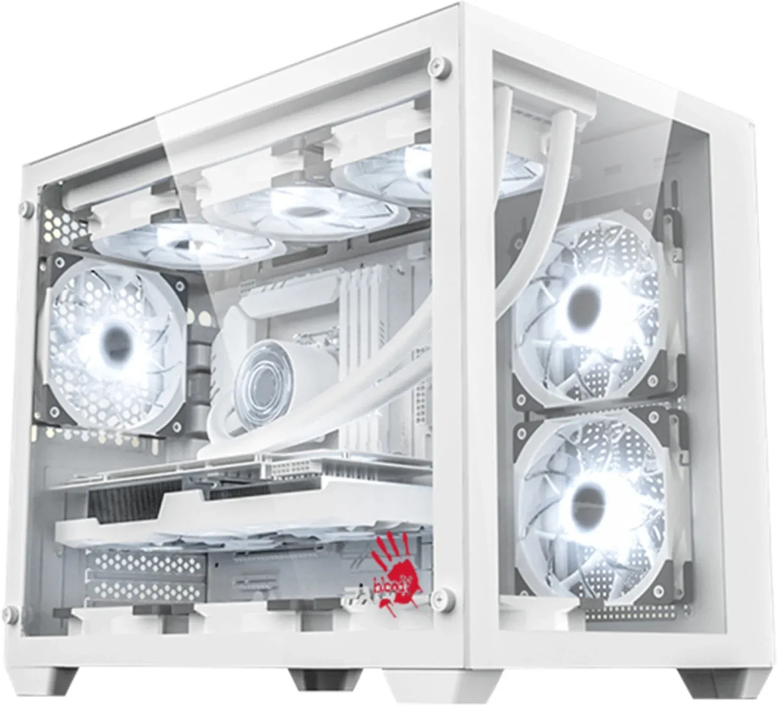 Корпус Bloody BD-CC108 белый без БП mATX 9x120mm 2xUSB3.0 audio bott PSU - фото 2