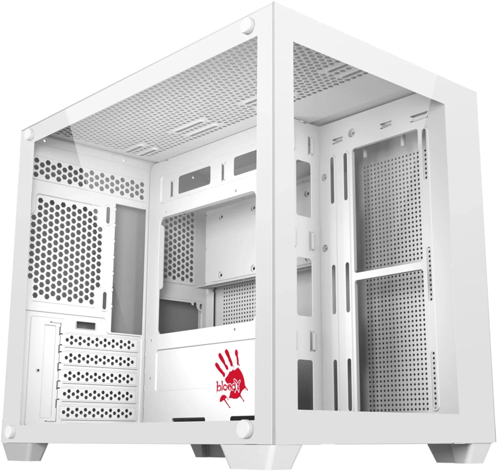 Корпус Bloody BD-CC108 белый без БП mATX 9x120mm 2xUSB3.0 audio bott PSU - фото 3
