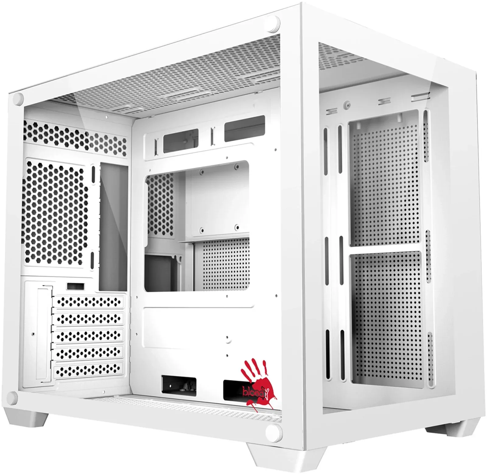 Корпус Bloody BD-CC108 белый без БП mATX 9x120mm 2xUSB3.0 audio bott PSU - фото 4