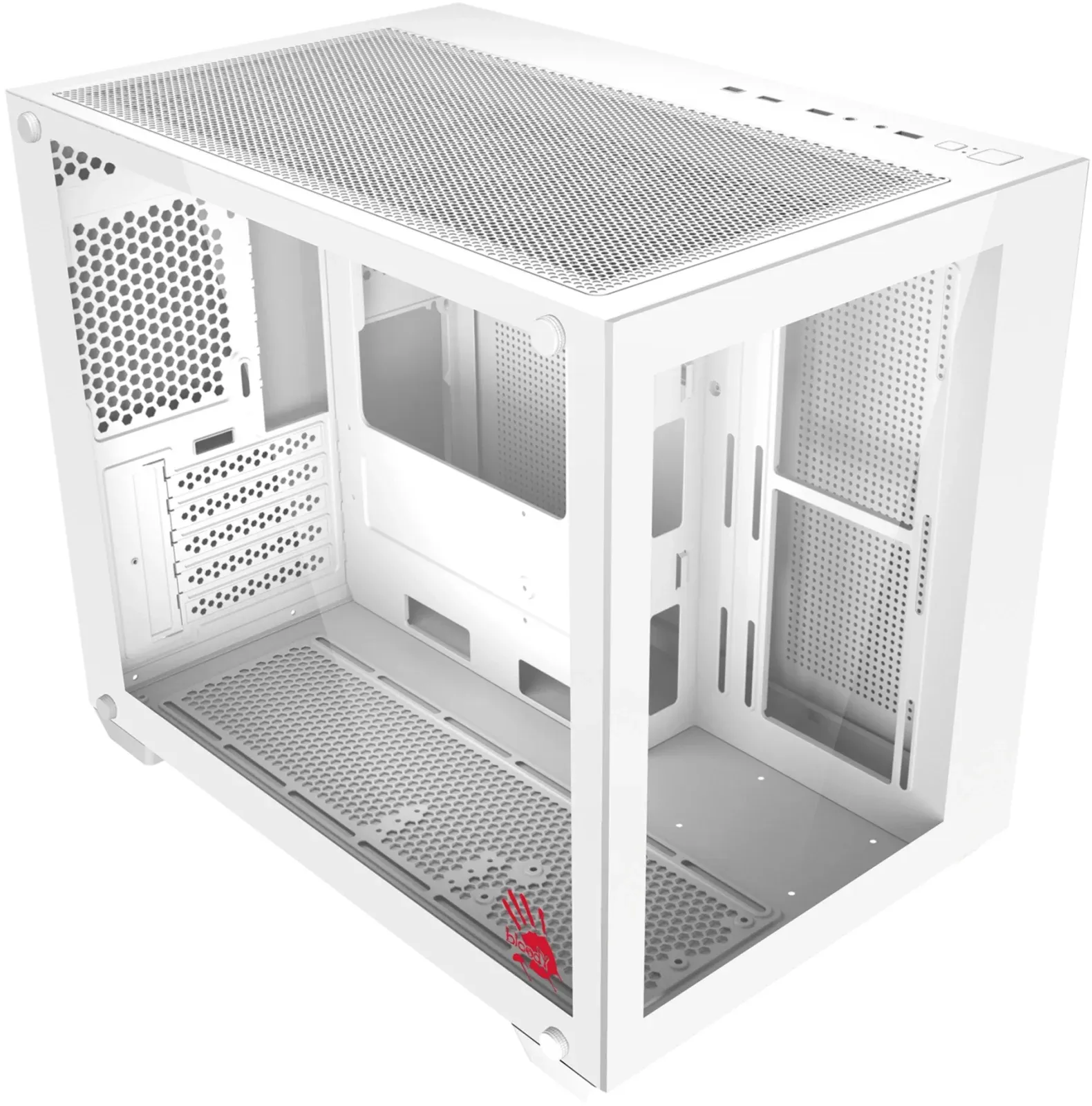 Корпус Bloody BD-CC108 белый без БП mATX 9x120mm 2xUSB3.0 audio bott PSU - фото 5