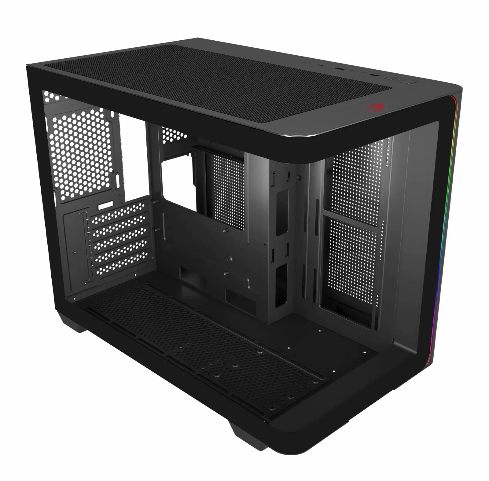 Корпус Bloody BD-CC112 черный без БП mATX 9x120mm 2xUSB3.0 audio bott PSU - фото 2