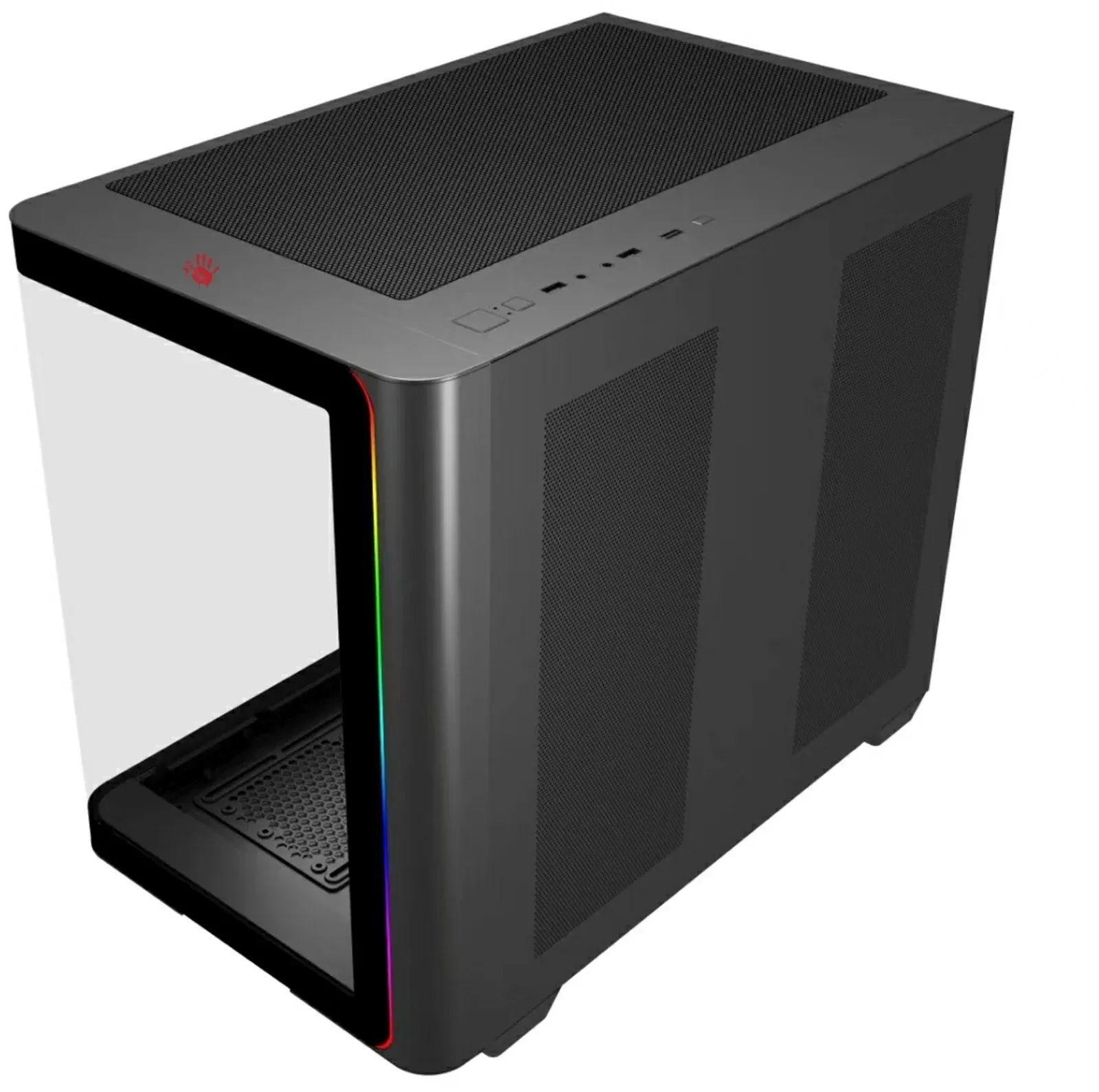 Корпус Bloody BD-CC112 черный без БП mATX 9x120mm 2xUSB3.0 audio bott PSU - фото 3