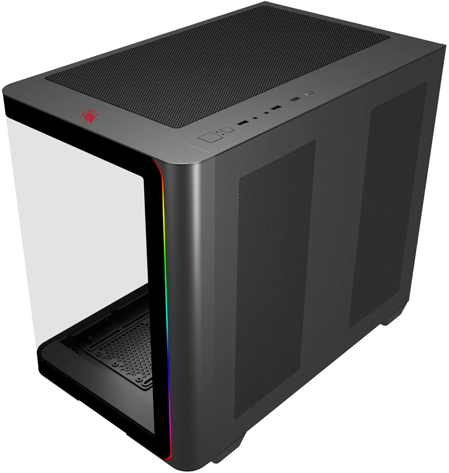Корпус Bloody BD-CC113 черный без БП ATX 10x120mm 2xUSB3.0 audio bott PSU - фото 3