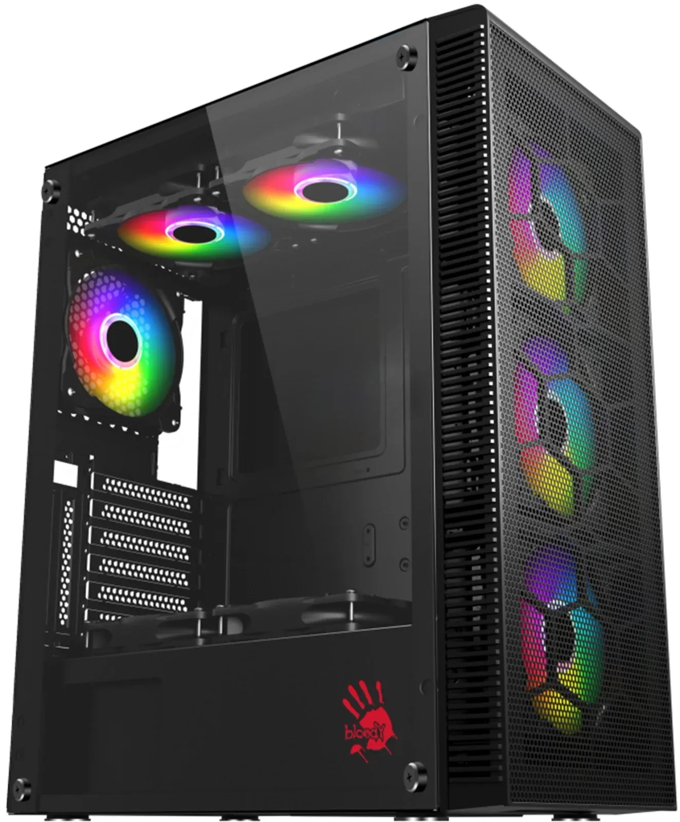 Корпус Bloody BD-CC115 черный без БП ATX 8x120mm 1xUSB2.0 1xUSB3.0 audio bott PSU - фото 1