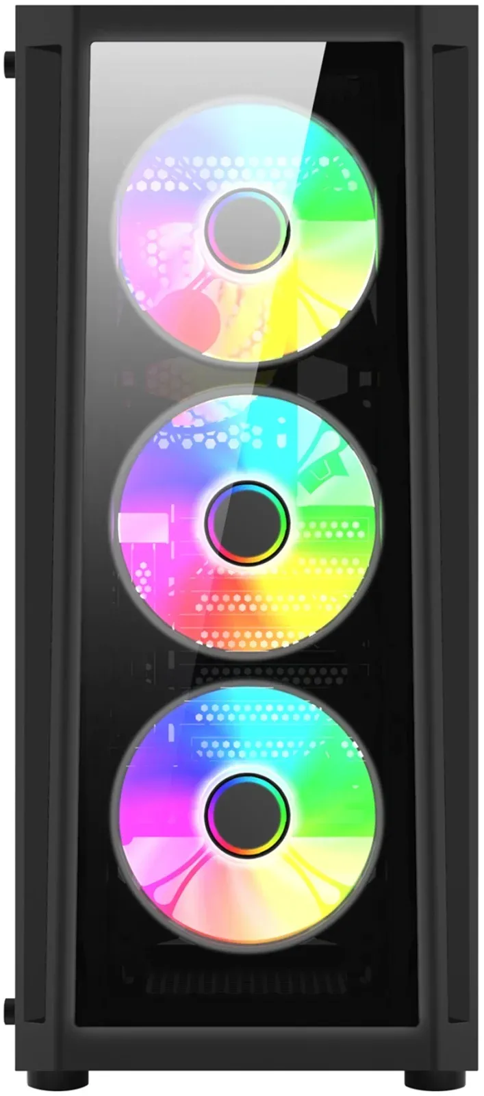Корпус Bloody BD-CC120F черный без БП ATX 8x120mm 1xUSB2.0 1xUSB3.0 audio bott PSU - фото 3
