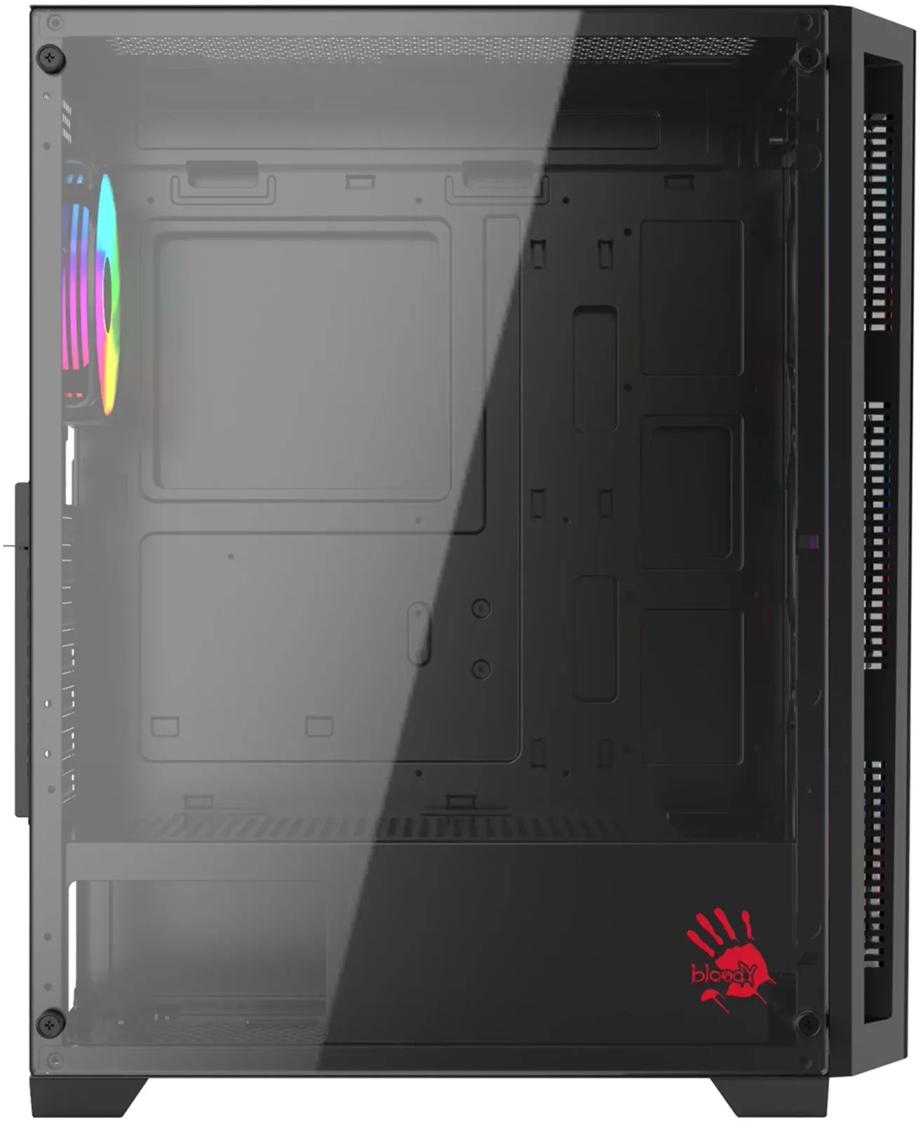 Корпус Bloody BD-CC120F черный без БП ATX 8x120mm 1xUSB2.0 1xUSB3.0 audio bott PSU - фото 5
