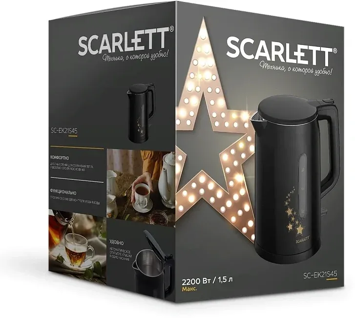 Чайники SCARLETT SC-EK21S45 черный - фото 3