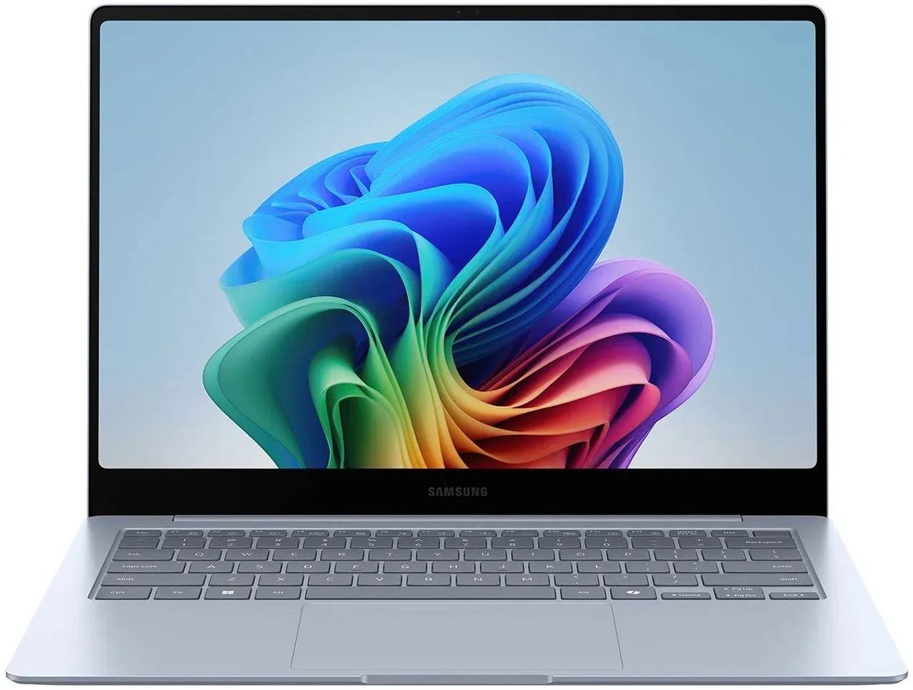 Ноутбук Samsung Galaxy Book 4 Edge NP940 Snapdragon X Elite X1E-80-100 16Gb SSD512Gb Qualcomm Adreno 14 AMOLED Touch 3K 3200x1800 Windows 11 Home l.blue WiFi BT Cam NP940XMA-KB1US - фото 1