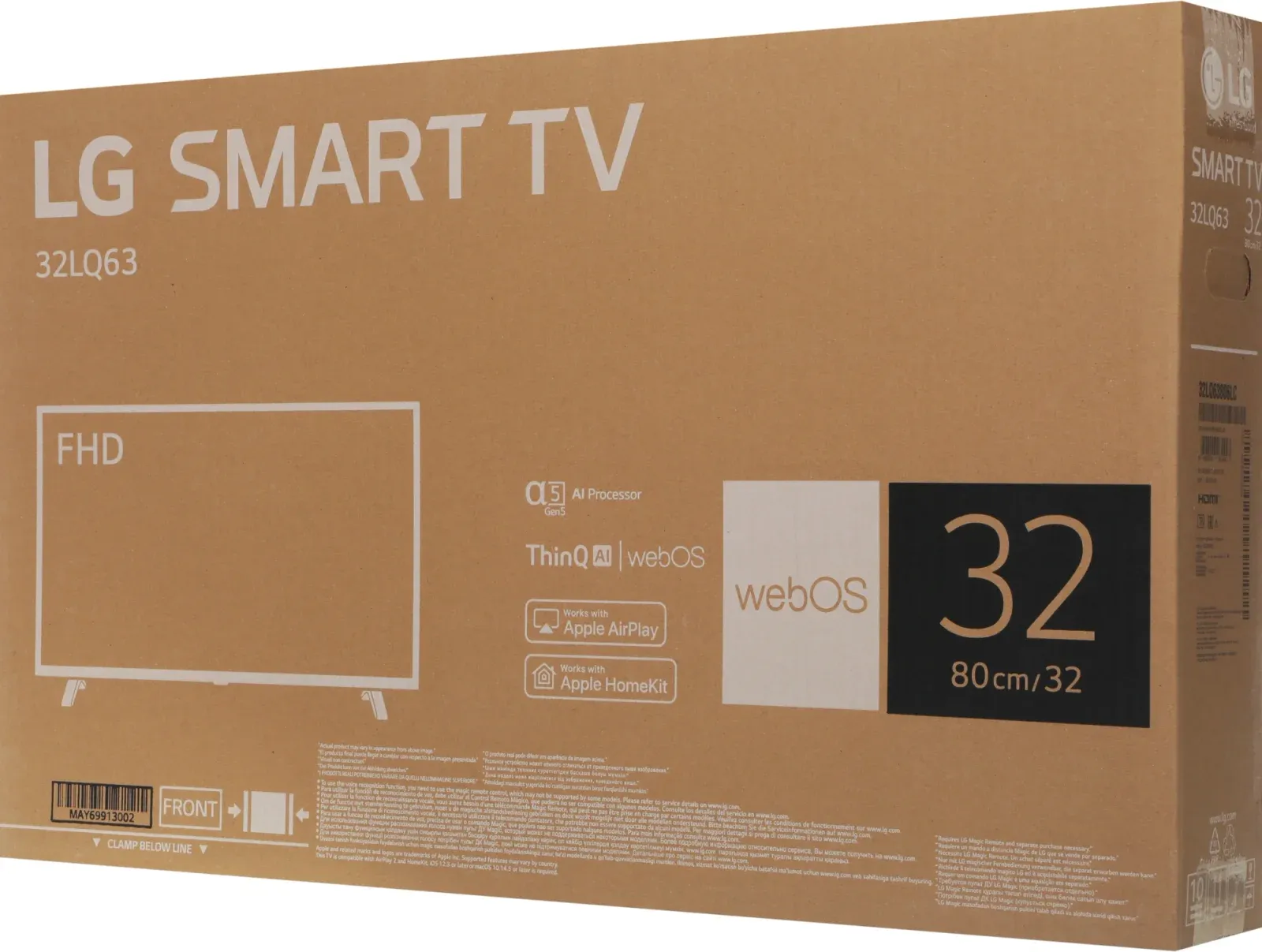 Телевизор LED LG 32 32LQ63806LC.ARUG белый FULL HD 60Hz DVB-T DVB-T2 DVB-C DVB-S DVB-S2 USB WiFi Smart TV - фото 7