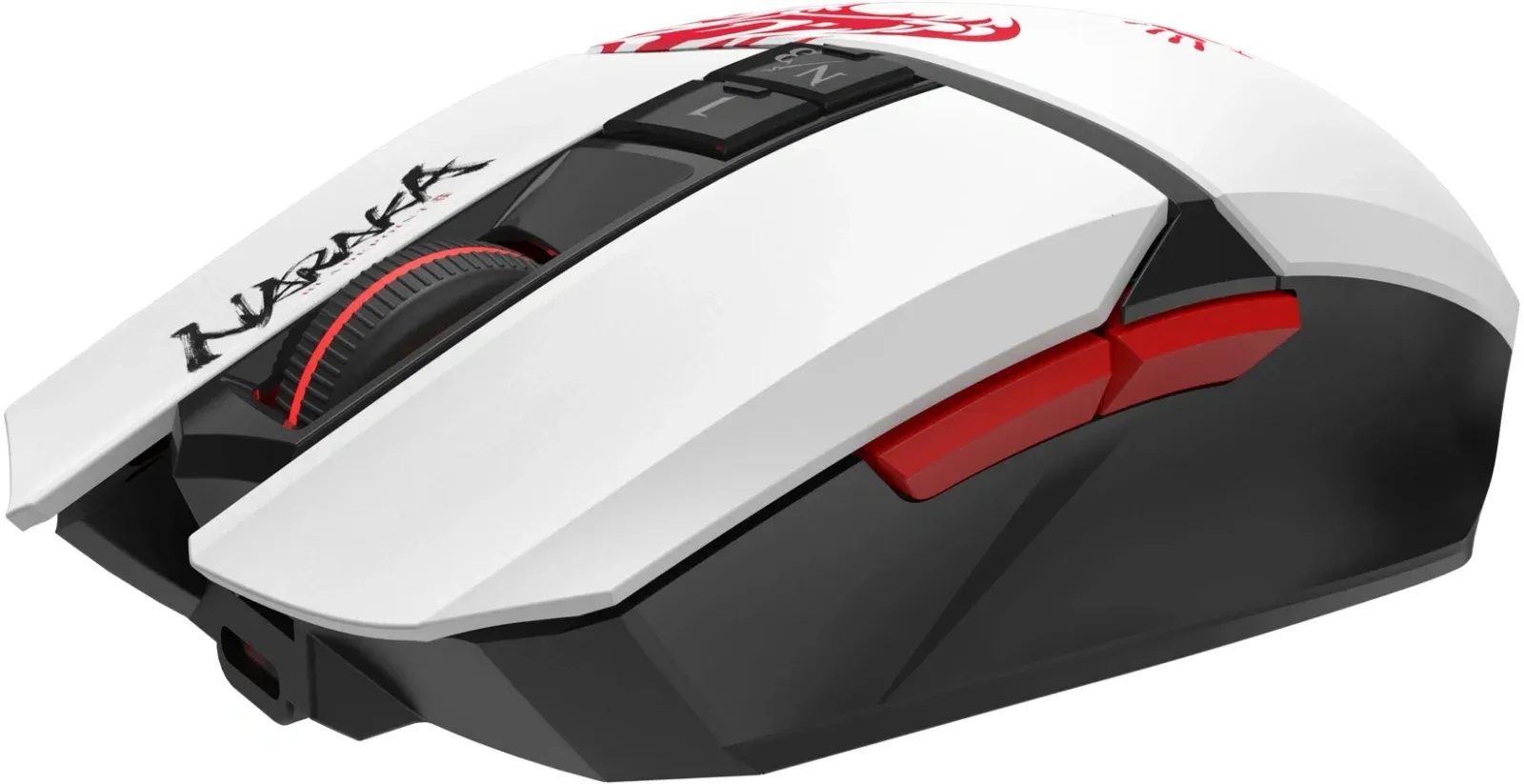 Мышь A4Tech Bloody R36 Ultra белый/черный/красный оптическая 12000dpi беспров. USB 7but R36 ULTRA NARAKA USB - фото 3