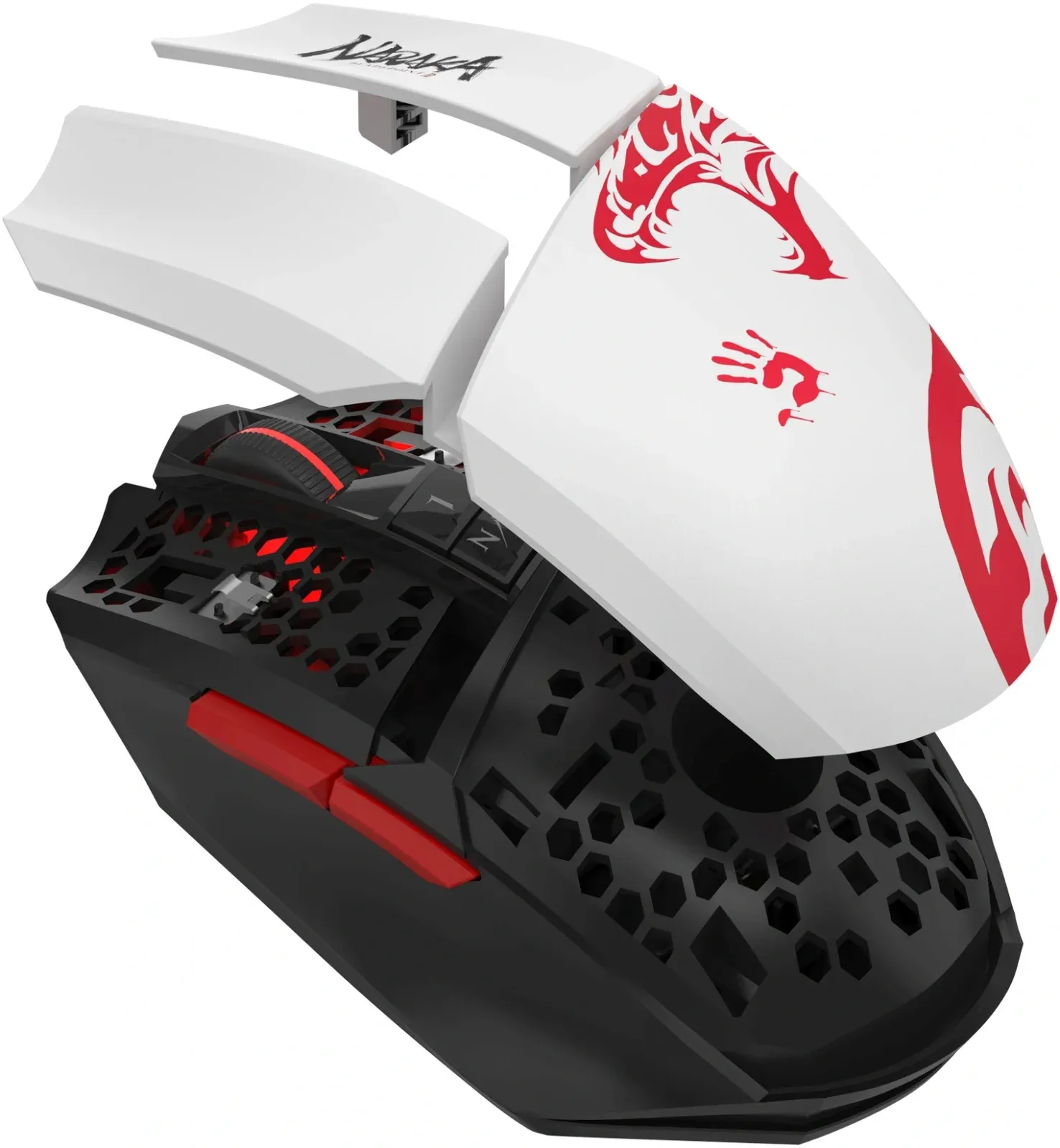 Мышь A4Tech Bloody R36 Ultra белый/черный/красный оптическая 12000dpi беспров. USB 7but R36 ULTRA NARAKA USB - фото 8