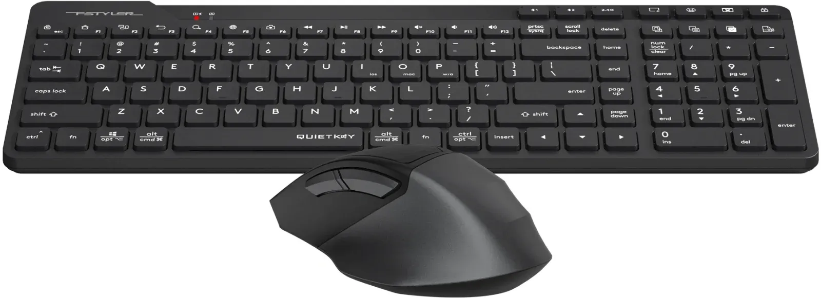 Клавиатура + мышь A4Tech Fstyler FB2800C Air2 клав:черный/серый мышь:черный/серый USB беспроводная Bluetooth/Радио slim - фото 4