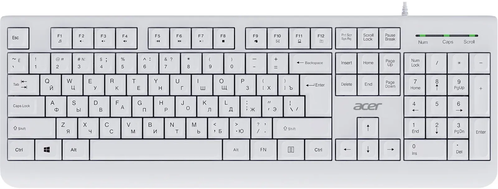 Клавиатуры ACER OKW400 белый - фото 1