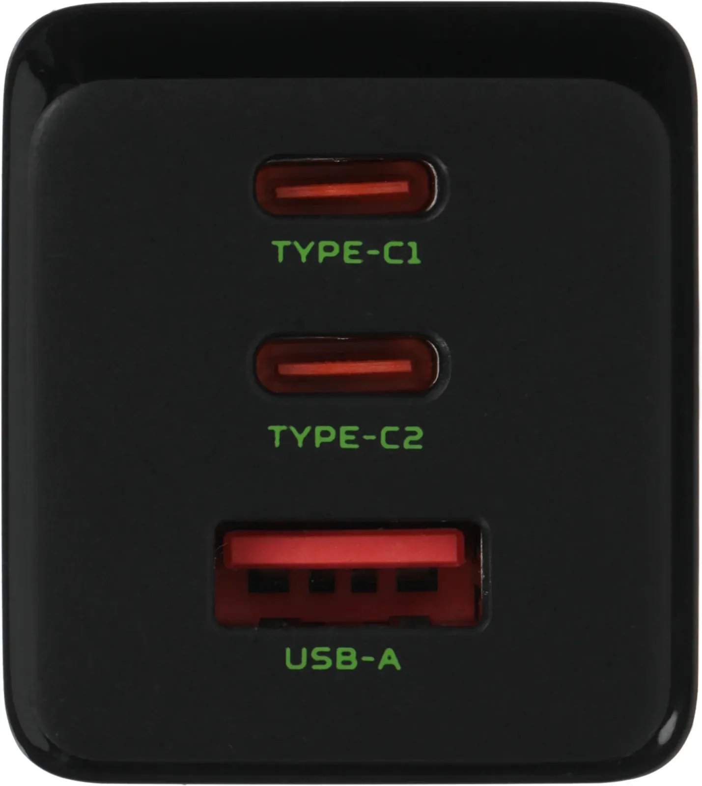 Сетевое зар./устр. Movespeed Pro AC67 67W 3A PD+QC+AFC USB/2xUSB Type-C универсальное черный/зеленый - фото 4