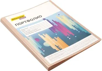 Папка-портфолио с 40 прозр.вклад. Silwerhof SCR-P40CR A4 пластик 0.7мм карм.на лиц.стор. кремовый - фото 5