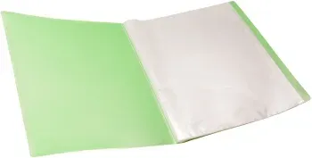 Папка-портфолио с 40 прозр.вклад. Silwerhof SCR-P40GRN A4 пластик 0.7мм карм.на лиц.стор. зеленый - фото 6