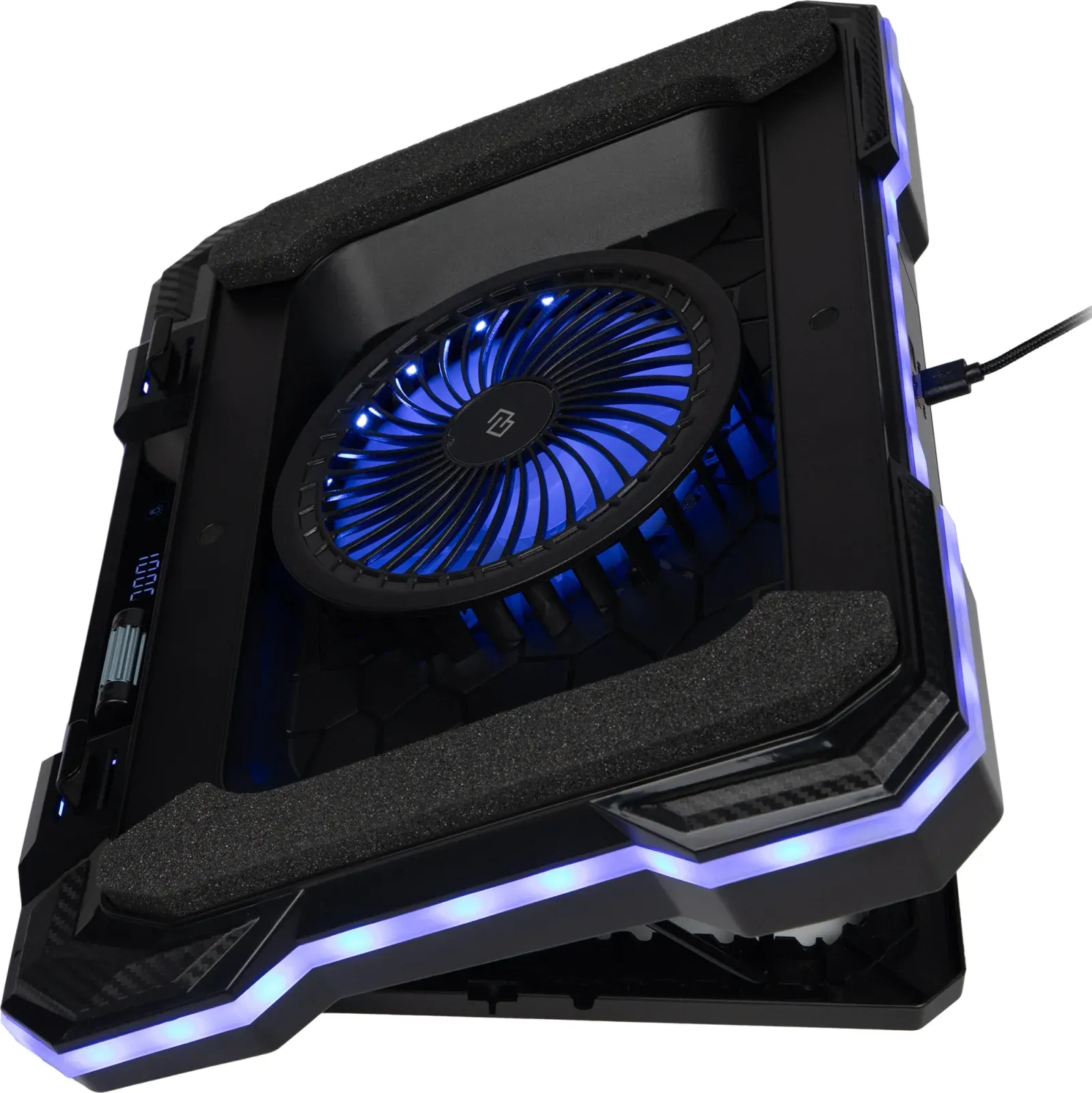 Подставки для ноутбуков DIGMA D-NCP190-1x100RGB черный - фото 3